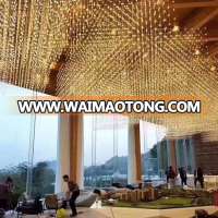 Hand Made Mouth Blown Crystal Glass Hanging Lamp for Lobby Decoration