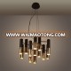 (XCP8063-13) Modern Chandeliers vintage industrial black aluminum gold tube pendant light