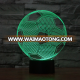 Wholesale high quality energy conservation light USB football LED desk lamp 3D crystal table lamp