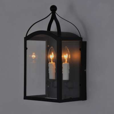 Indoor hotel bed wall light retro glass reading electronic vintage wall lamp