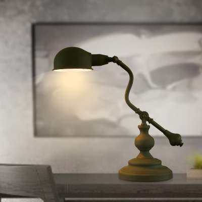 E27 Adjustable Lamp Angle Hotel Creative American Frosted Iron Lamp Holder Antique Retro Desk Lamp