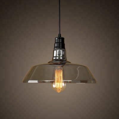 Hot Selling Coffee Shop Bar Kitchen Vintage Colorful Amber Modern E27 Smoky Glass Pendant Light