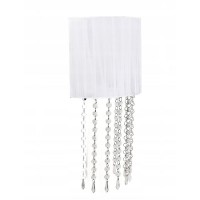 Crystal Drops Silk Shade Acrylic Wall Lamp NS-123027W